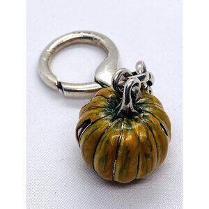 Tiffany & Co Sterling Silver 925 Pumpkin Keychain Enamel